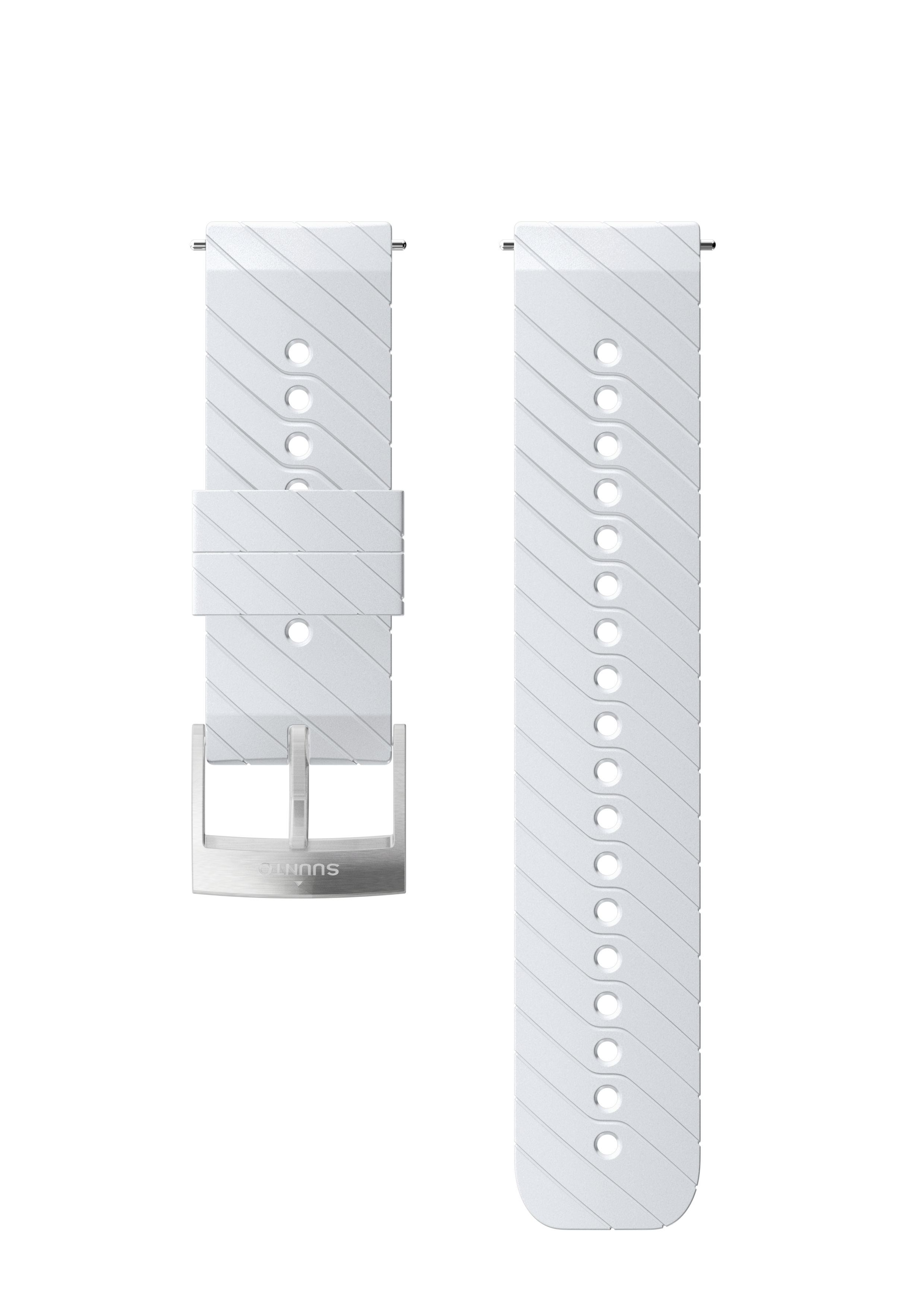 Armband Suunto Athletic 3 Silikon 24mm white/steel - Größe M