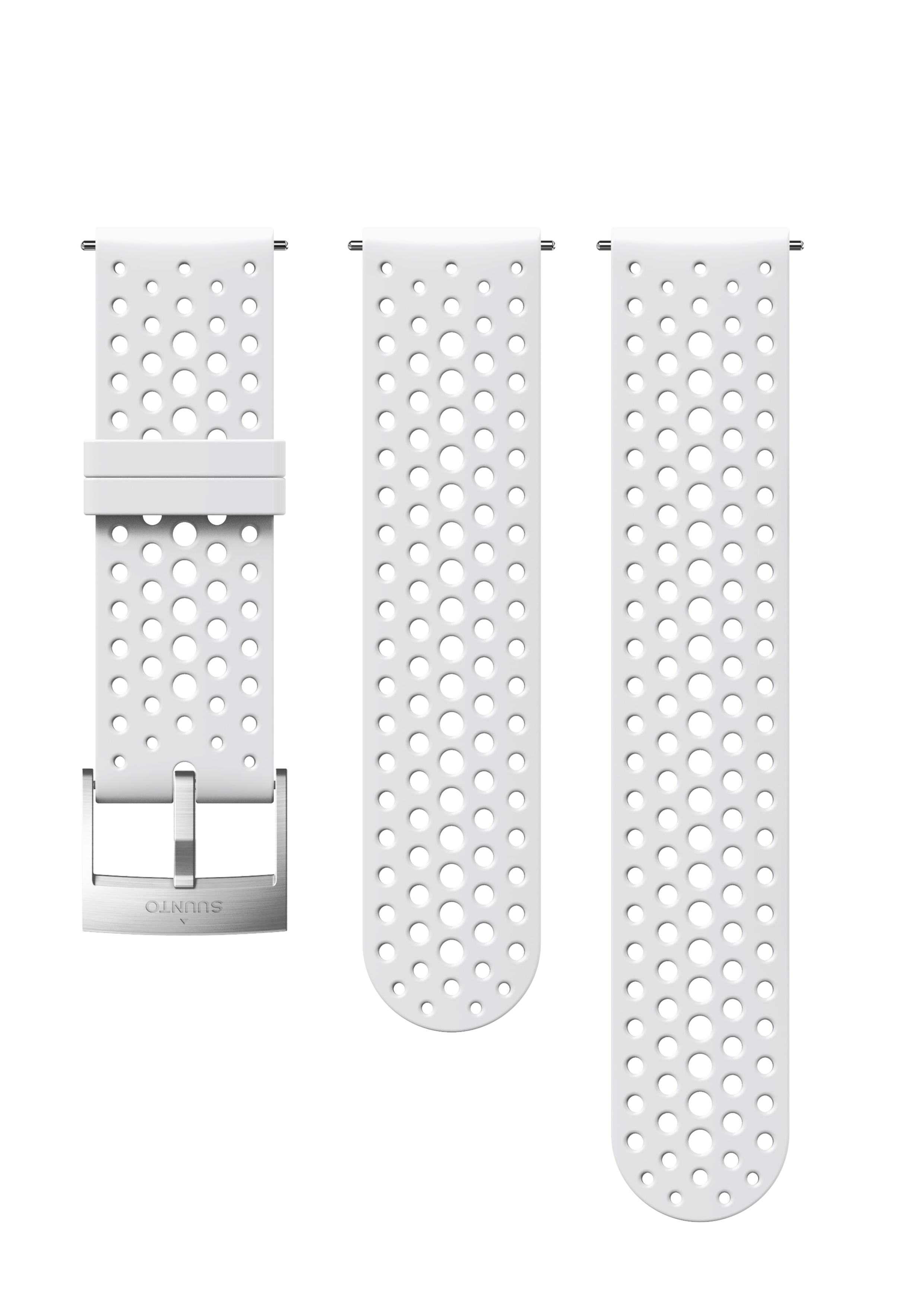 Armband Suunto Athletic 1 Silikon 24mm white/steel - Größe S+M