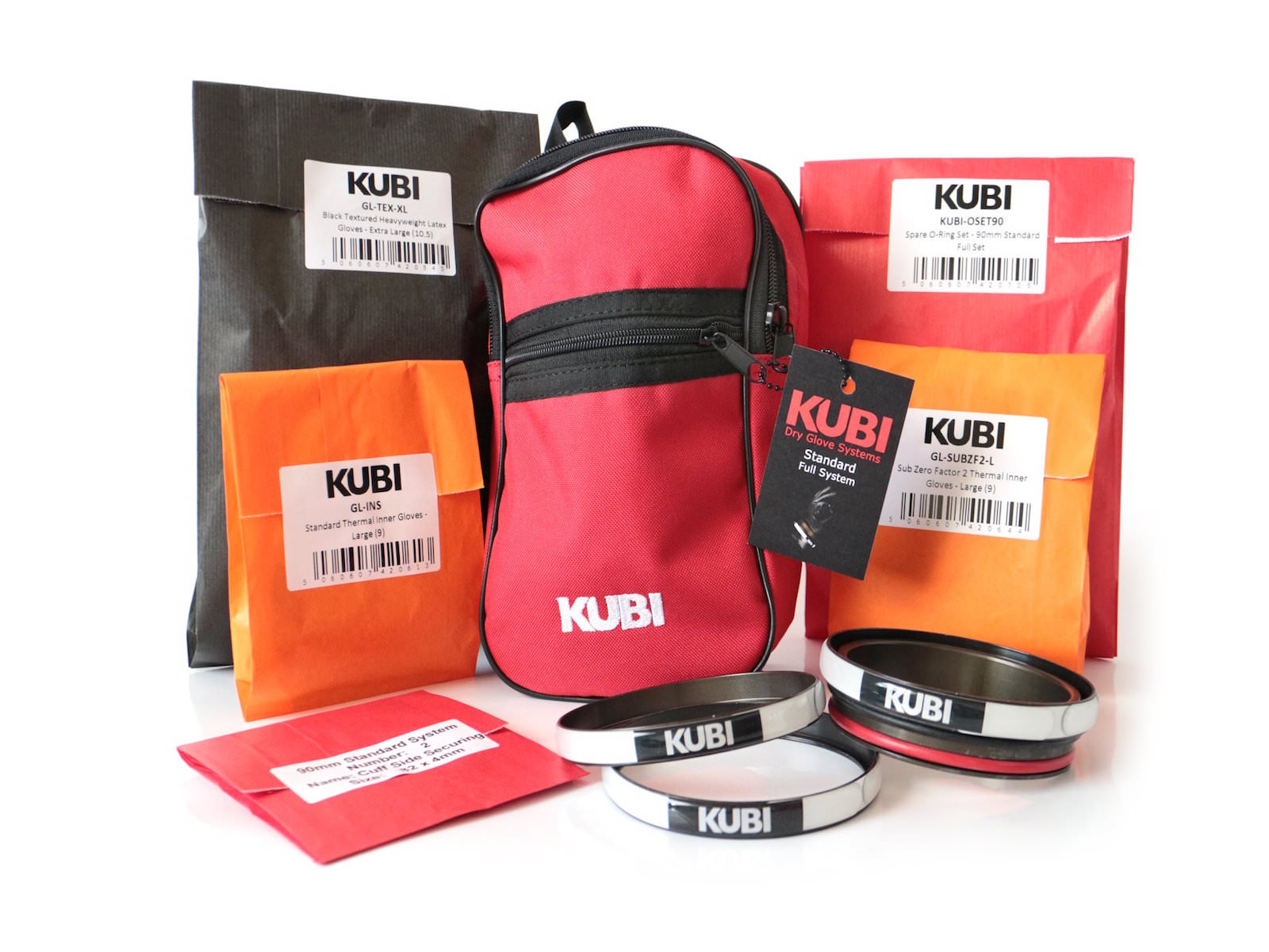 KUBI Standard Komplettset Ringhandschuhsystem 70mm - Handschuh in Gr. L
